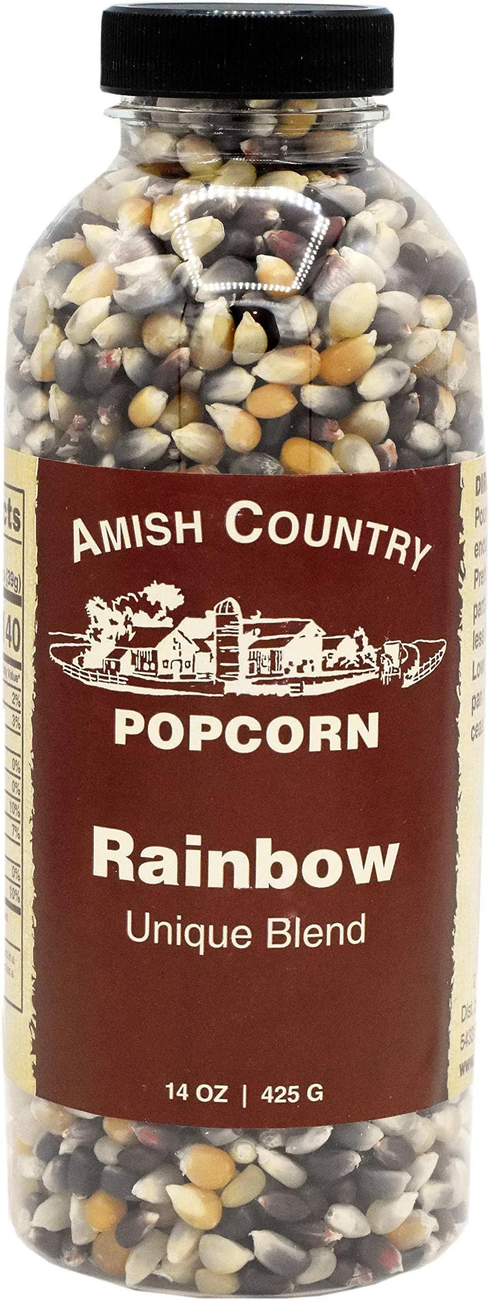 Amish Country Rainbow Popcorn Bottle, 14 oz