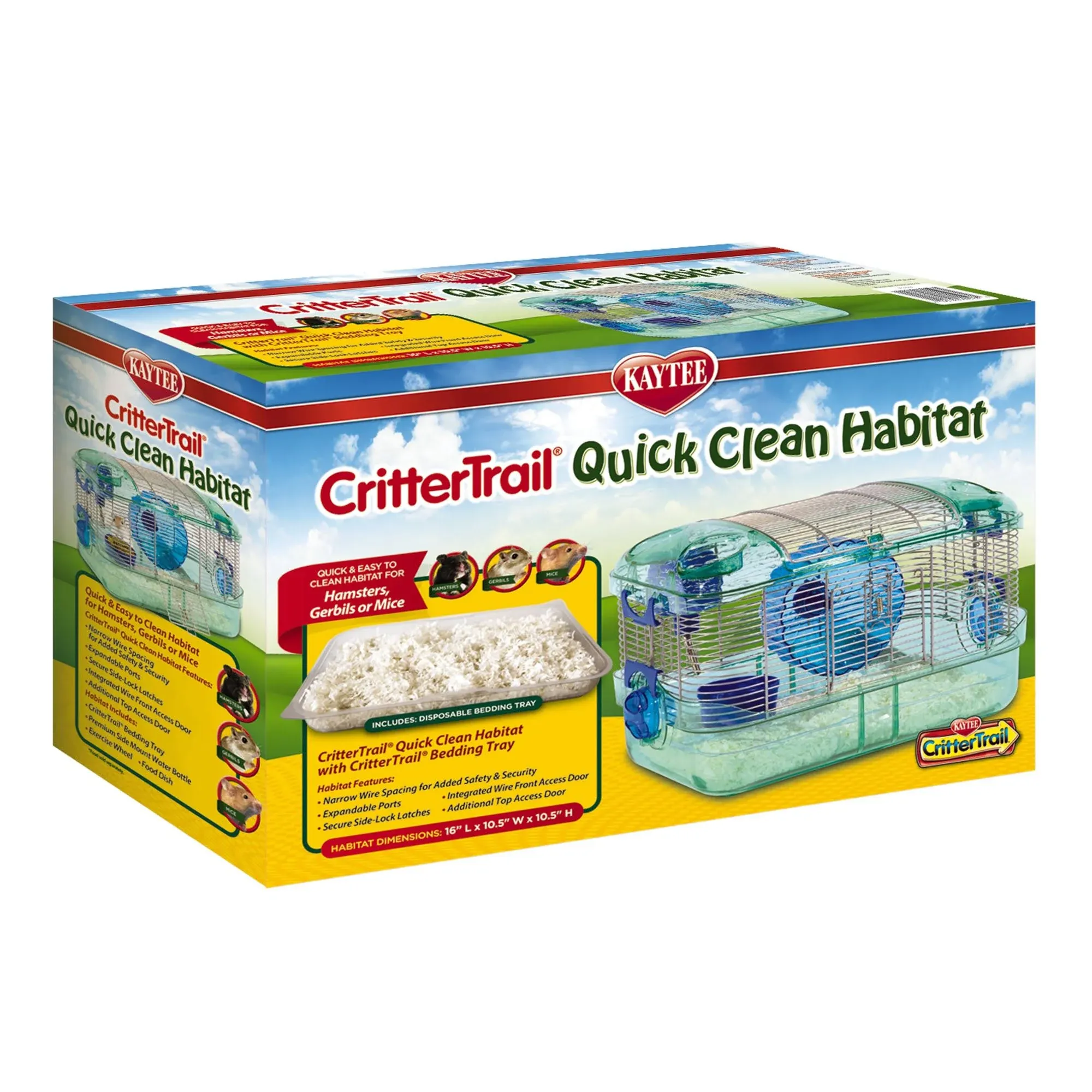 Kaytee CritterTrail Quick Clean Habitat for Pet Gerbils, Hamsters or Mice