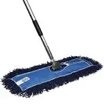 Nine Forty Residential | Commercial 24 inch Janitorial USA Floor Dry Dust Mop Broom Set | Handle