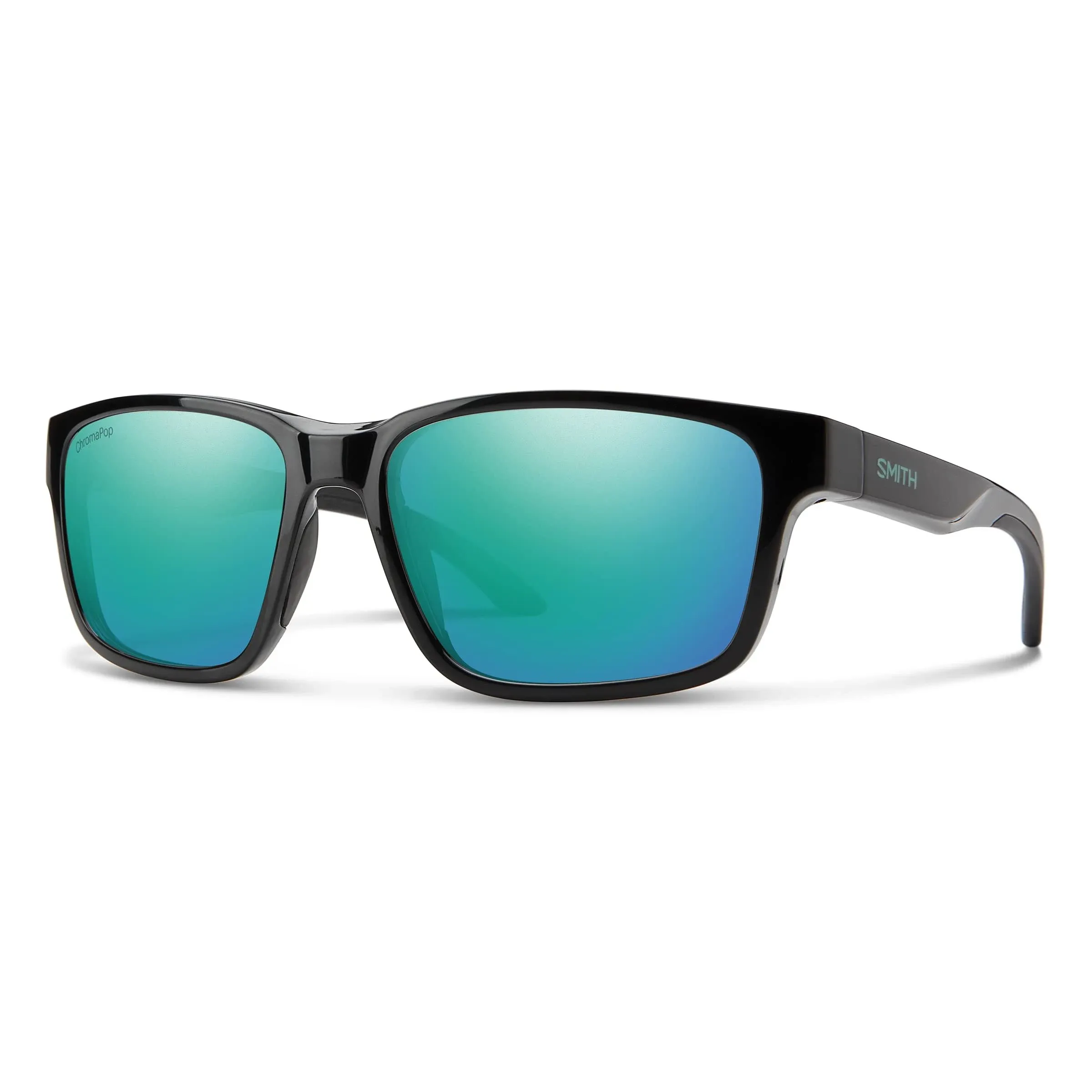 Smith Basecamp Sunglasses Black Jade Green/ChromaPo<wbr/>p Polarized Opal Blue Mirror