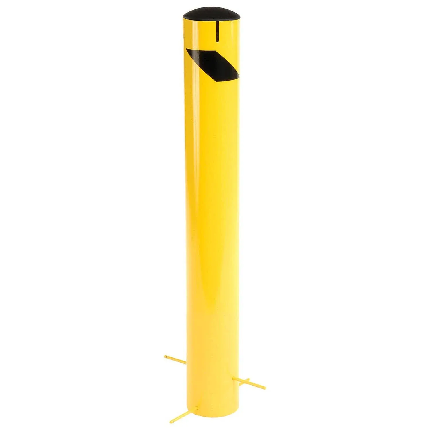 Global Industrial 42" x 5-1/2", Steel Bollard with Removable Plastic Cap & Chain Slots for Underground 652900G