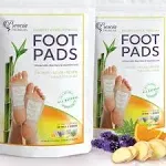 Prescia Detox Foot Pads 80 Pcs, Ginger Foot Detox Pads, Sleep Aid with Pain Relief, All Natural Organic Bamboo Vinegar Foot Care Patches to Remove