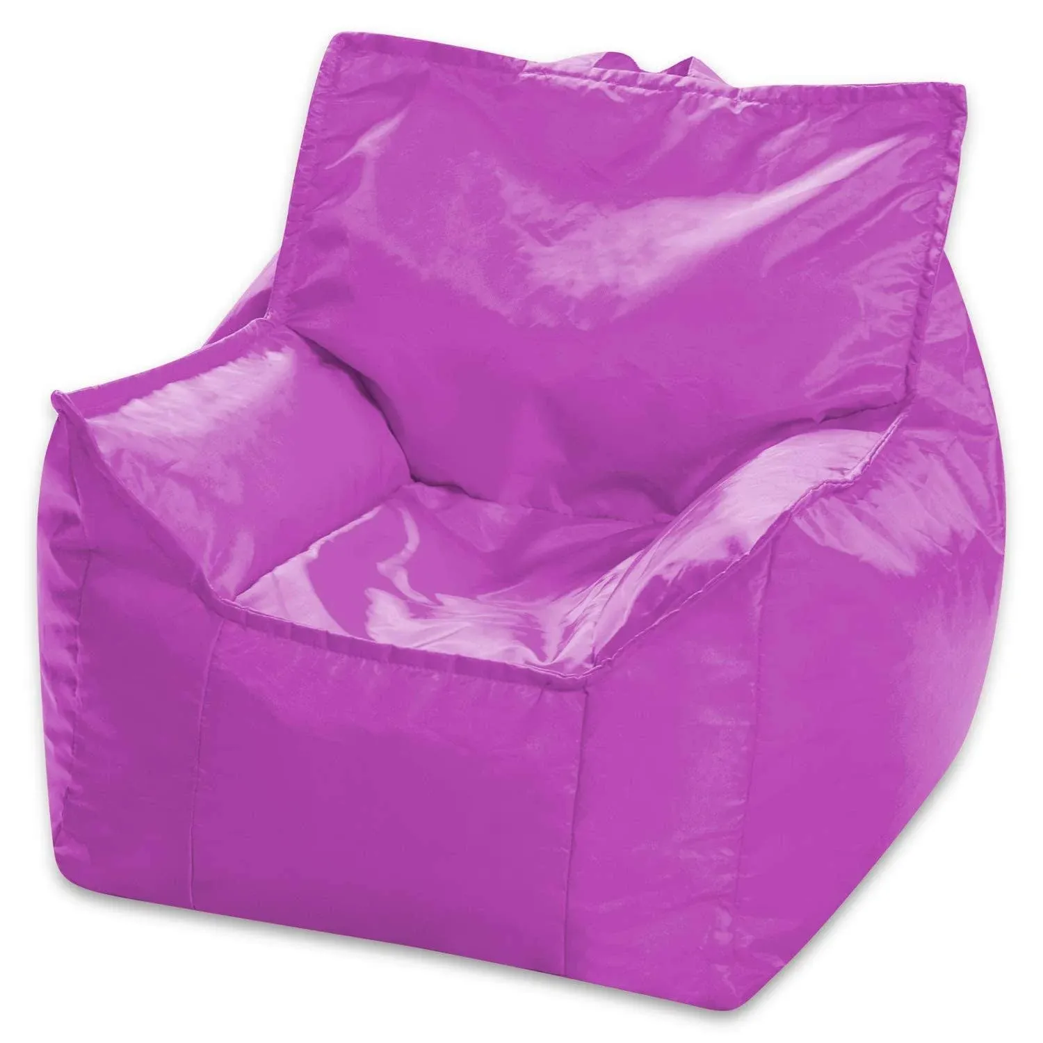 Posh Creations Newport Bean Bag Chair, Kids, 2.1 ft, Purple, Size: Newport Chair