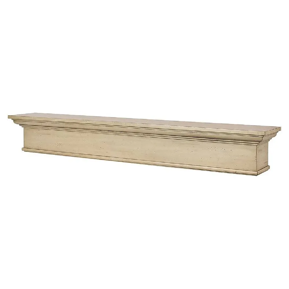 Mantels Direct 60-in W x 9-in H x 7-in D Vintage White Pine Hollow Traditional Fireplace Mantel Lowes.com