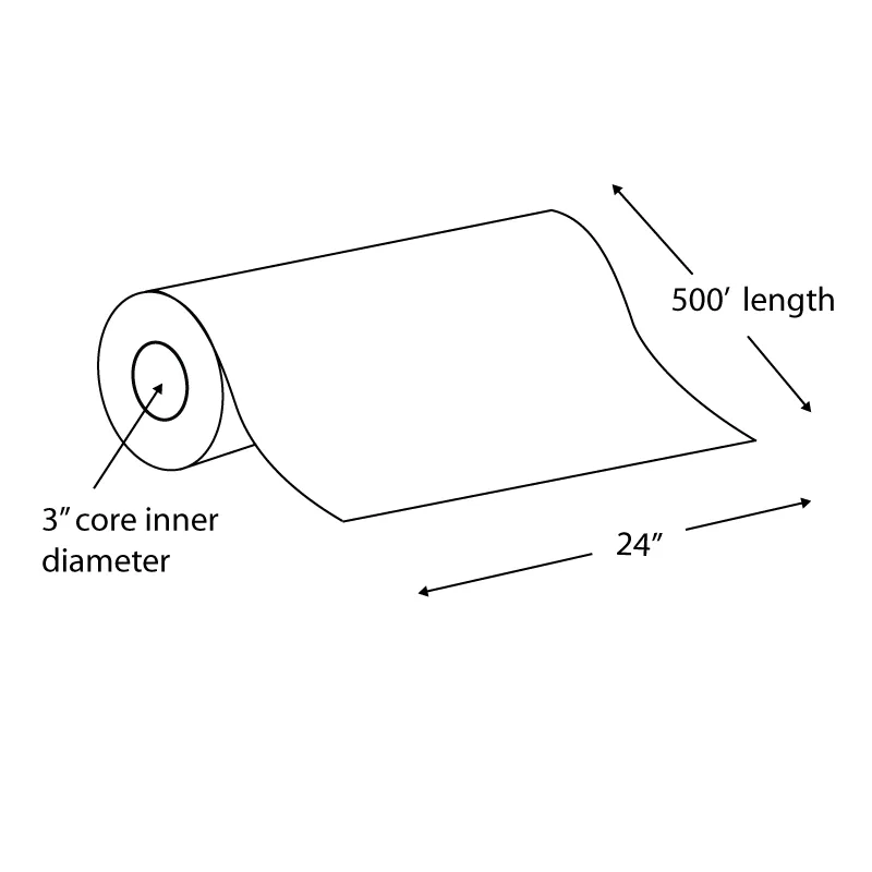 Alliance Wide Format Paper 24&#034;x500&#039;x3&#034; Bond Engineering 20lb. 92 Bright, 45 Rls