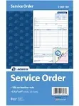 Adams Service Order Form, 3 Part, Carbonless, 5 2/3"X9" Inches, 250 Sets per 3-584