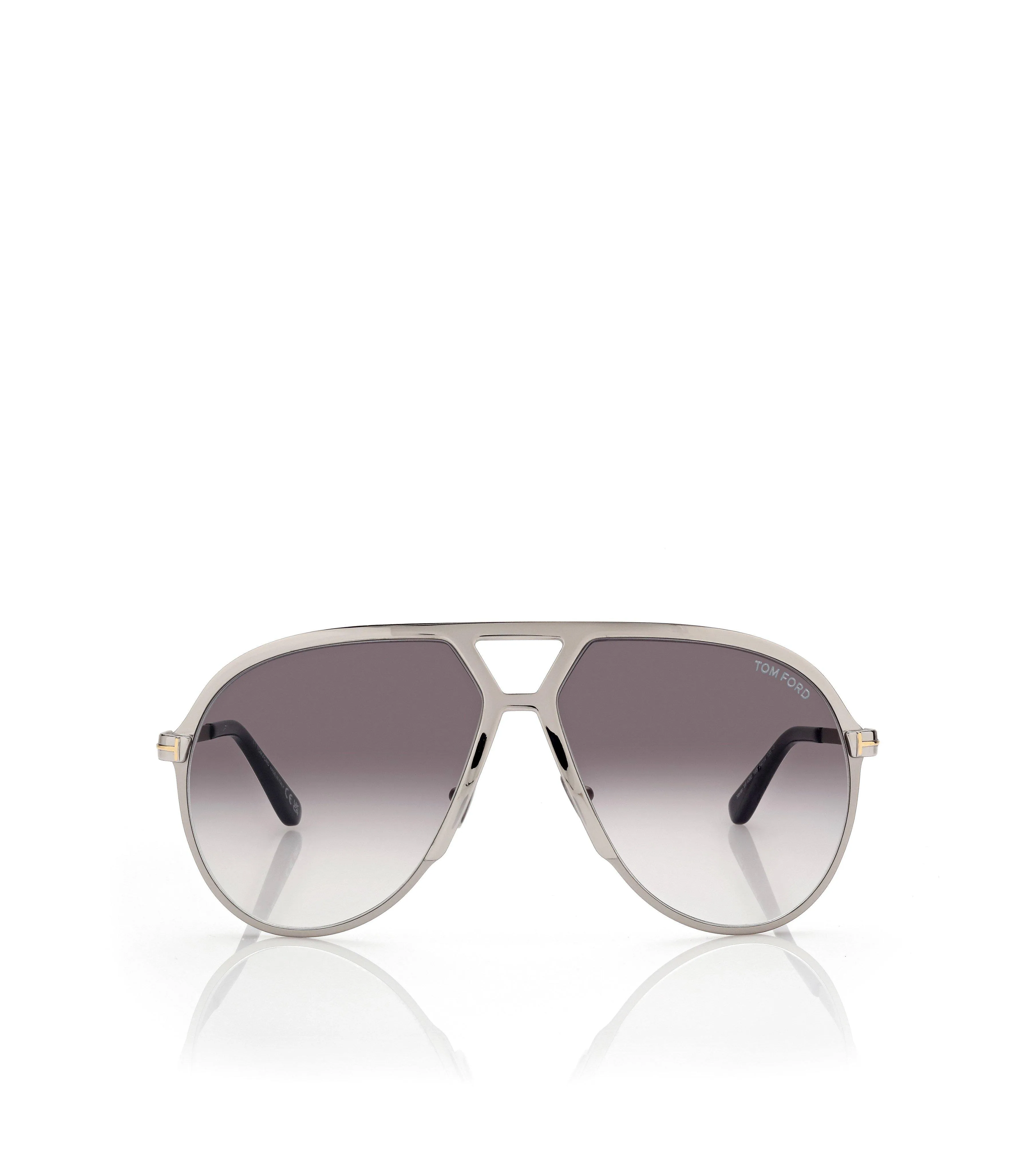 Tom Ford XAVIER FT 1060 Shiny Silver/Grey Shaded (16B) Sunglasses