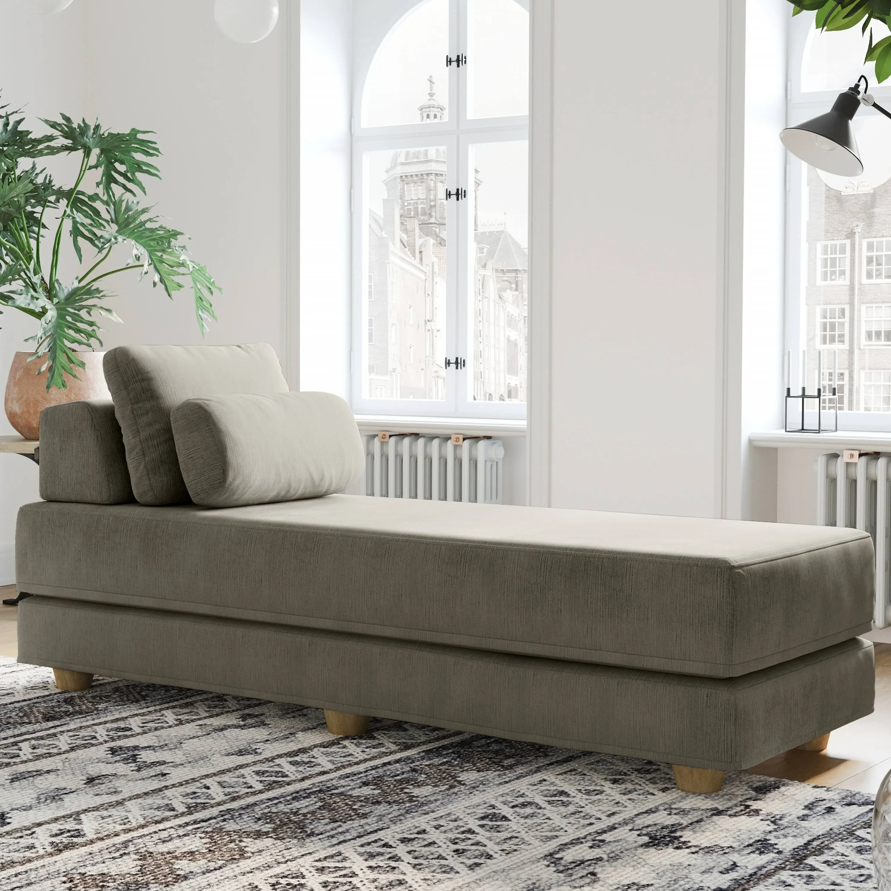 Jaxx Balshan Chaise Lounge Daybed, Ice