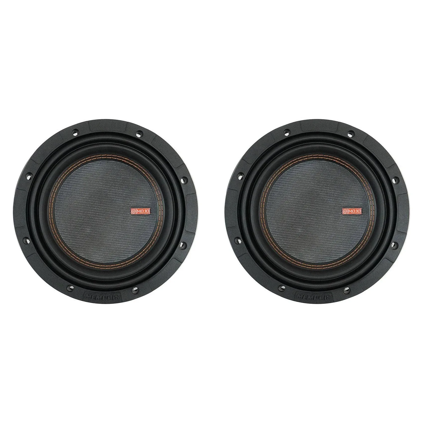 (2) Memphis Audio MOJO MJM812 8&#034; 1800w Competition Car Subwoofers 1 or 2 ohm