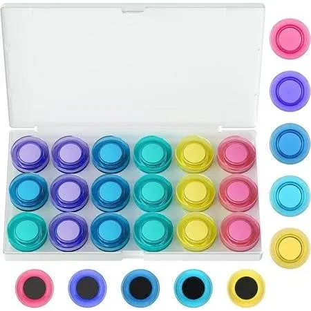 36 Pack Strong Dry Erase Board Magnets Set, Magnets for Whiteboard, 3 cm Round ...