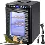 Happybuy Black Reptile Incubator 25L Scientific Lab Incubator Digital Incubator Cooling and Heating 5-60°C Reptile Egg Incubator 12V/110V Work for Small Reptiles