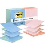 Dispenser Pop-up Notes, 3 in x 3 in, Alternating Pastel Colors, 12 Pads