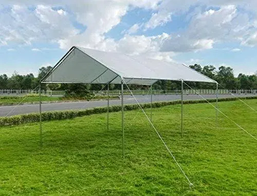 Quictent 10x20ft Upgraded Heavy Duty Car Canopy Galvanized Frame Carport Outdoor Boat Shelter with 3 Reinforced Steel Cables