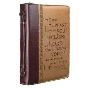 LuxLeather I Know the Plans Bible Cover, Large