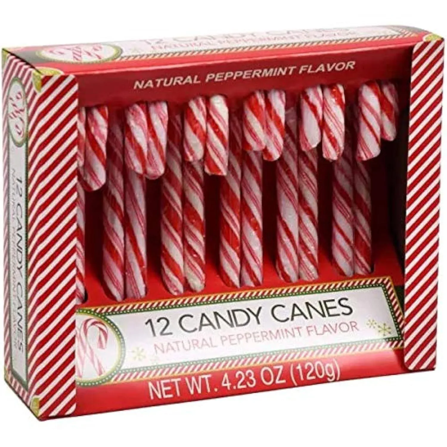 12 Peppermint Flavored Candy Canes