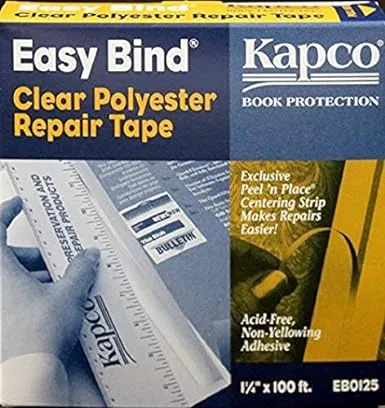 Kapco Book Protection Easy Bind Repair Tape - 1 1/4&#034; wide x 100&#039; long