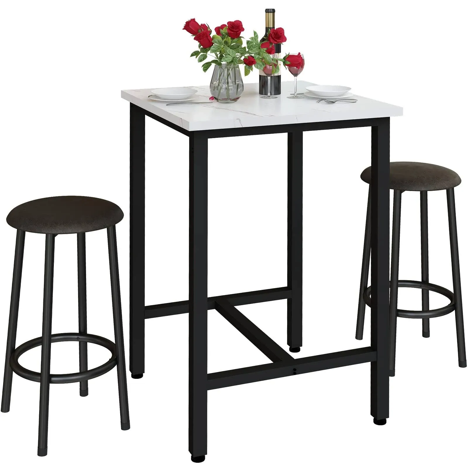 DKLGG 3-Pieces Bar Table and Chairs Set