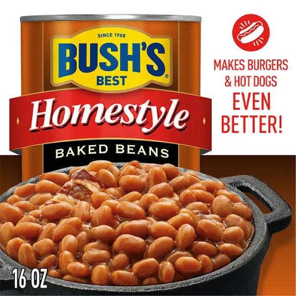 Bushs Best Baked Beans, Homestyle - 16 oz