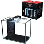 Aquatop Venti Professional Showcase Glass Aquarium Kit, 2-Gal – All-in-One Freshwater with LED Light - Breza Air Pump & Replaceable Filter Cartridge