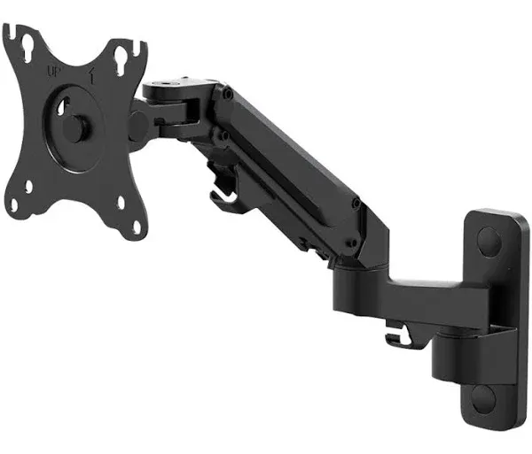 Monoprice 36082 Workstream Adjustable Gas Spring 2-Segment Wall Mount For Up To 27-Inch Monitors - Tilt - Swivel - Rotate - Height Adjustable - Cable Management