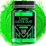 MONÉGASQUE Green Luster Dust Edible Glitter for Cocktails 15g – Premium Green Edible Glitter – Edible Green Halloween Decorations – Edible Glitter for Drinks – Edible Dust – Edible Glitter for Cakes