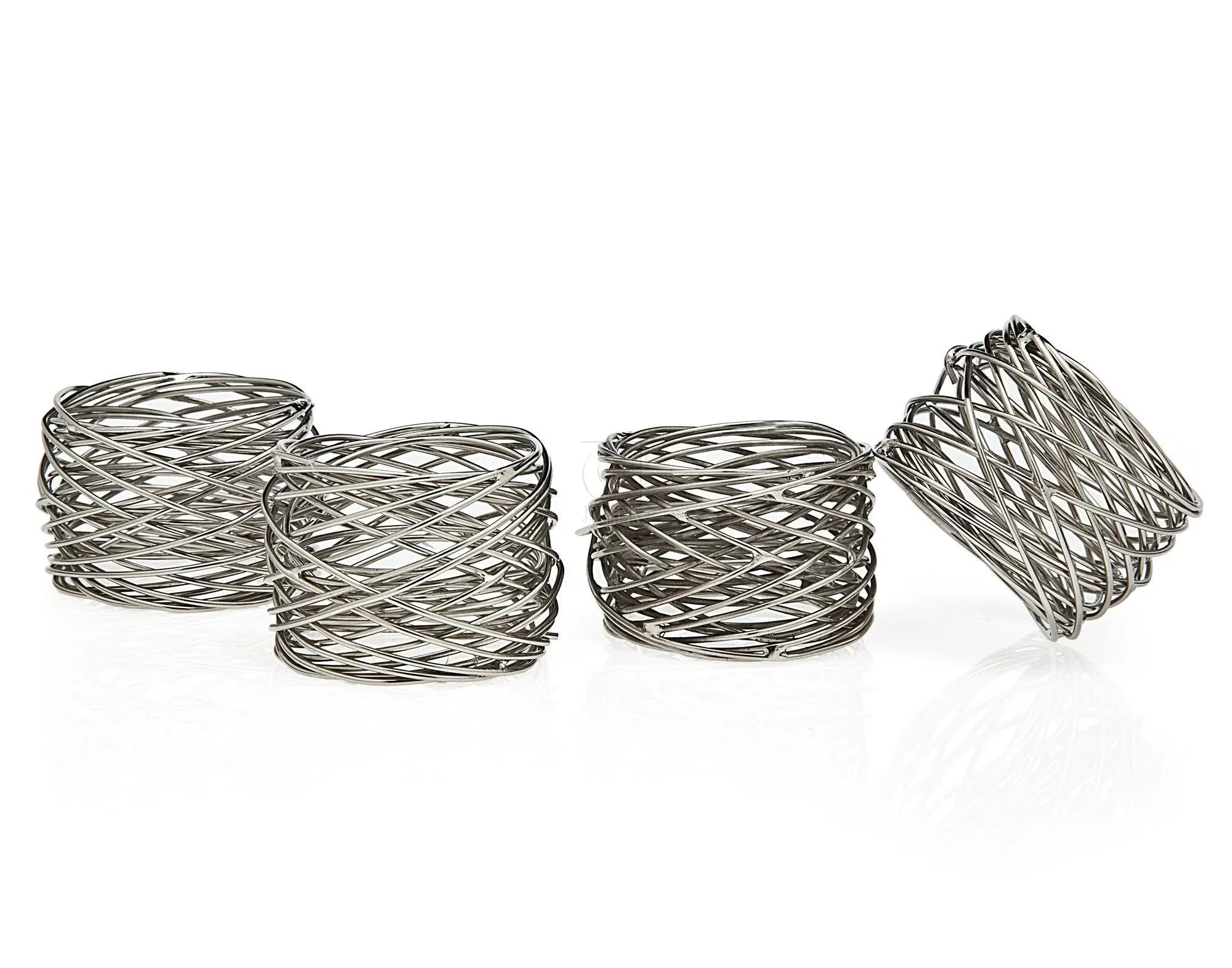 Set of 12 Round Mesh Napkin Rings