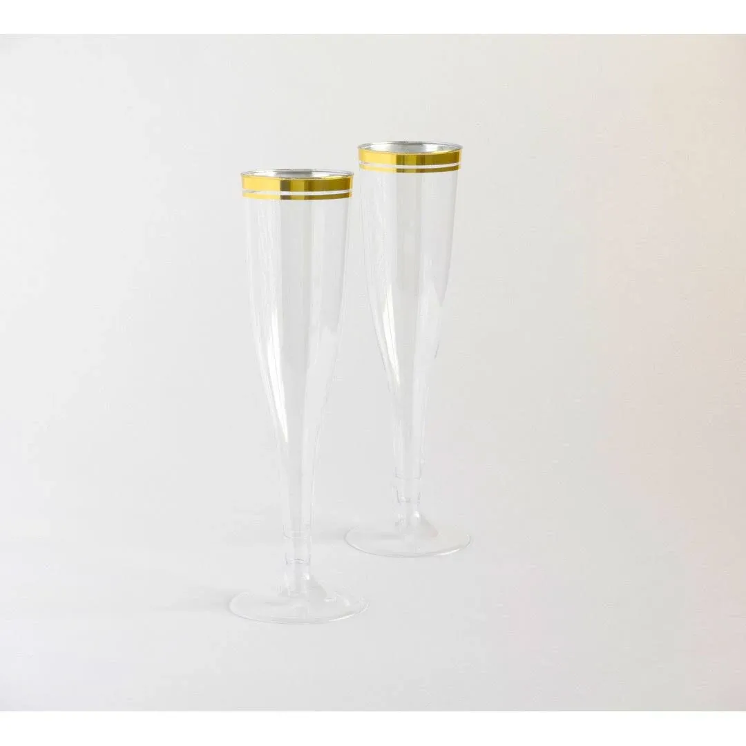 Perfect Settings Disposable Plastic Champagne Flutes