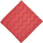 Rubbermaid Commercial HYGEN Microfiber Cleaning Cloths, 12 x 12, Red