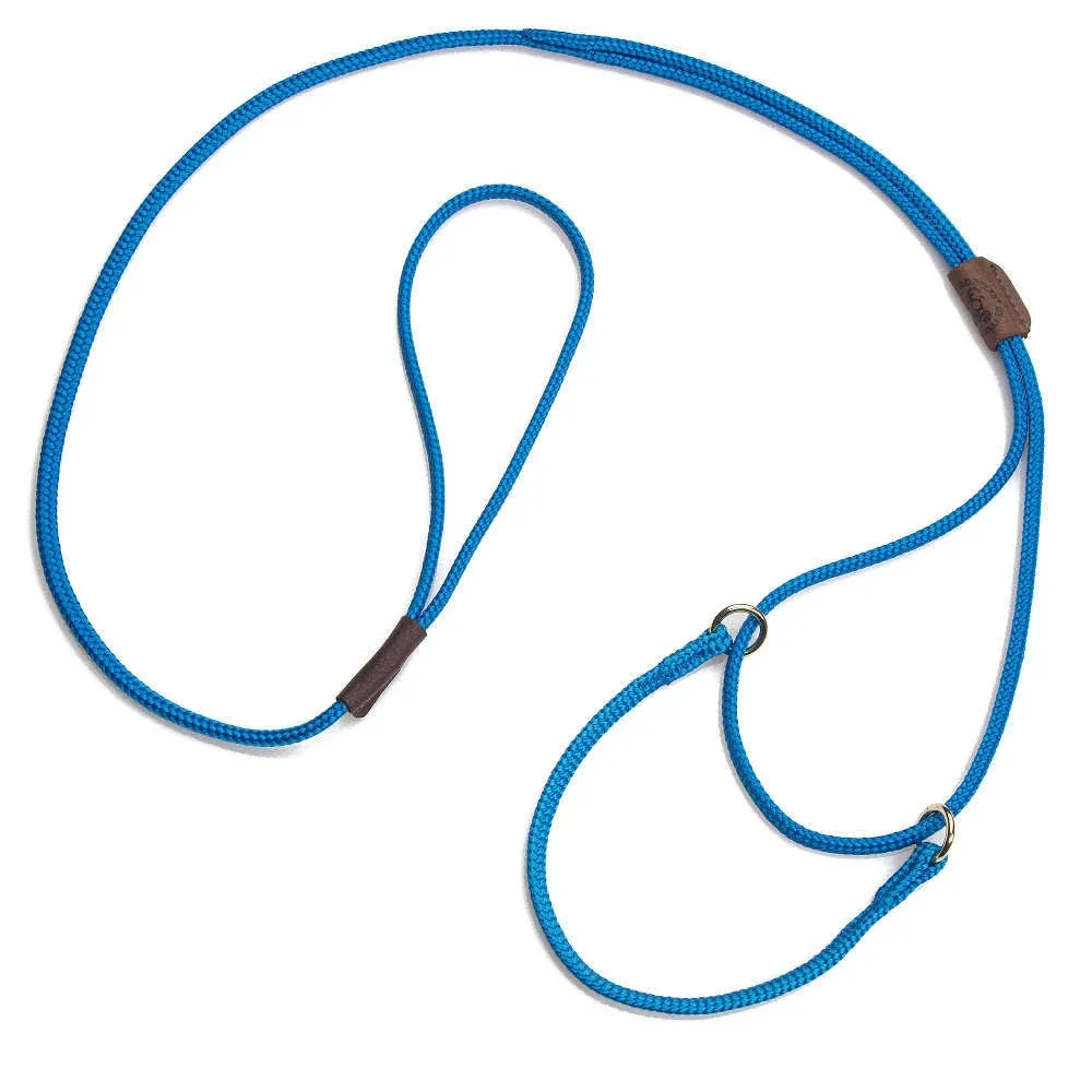 Mendota 8" 1/8" by 40" Martingale Show Lead, Blue, Small