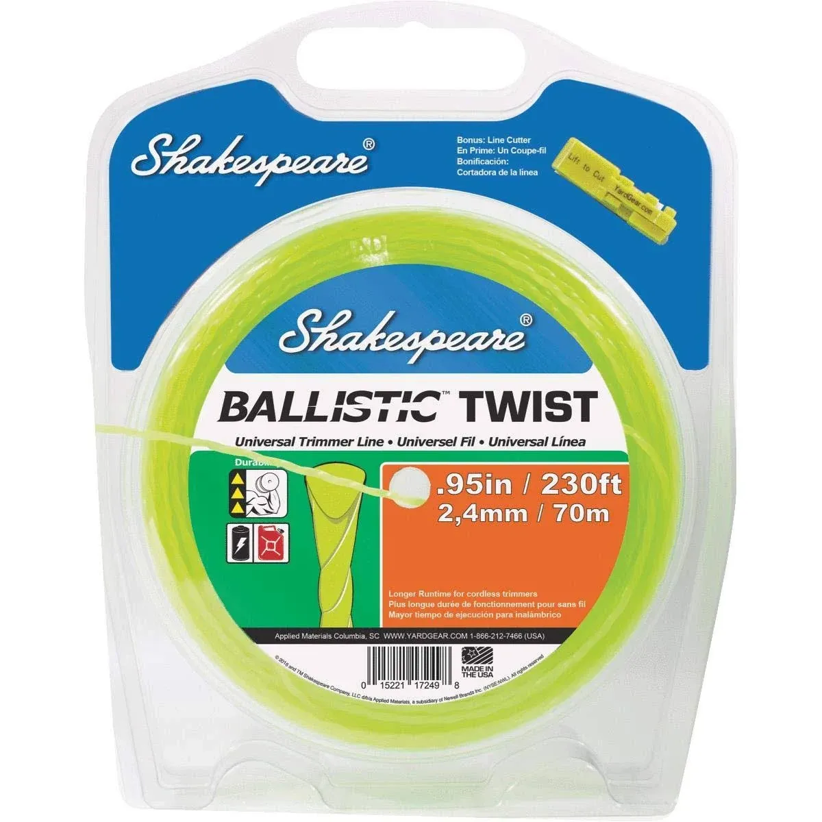 Shakespeare 0.095 in. x 230 ft. Ballistic Twist Universal Trimmer Line 17249