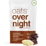 Oats Overnight - Chocolate Peanut Butter Banana - High Protein, Low Sugar Breakfast - Gluten Free, High Fiber, Non GMO Oatmeal (8 Pack) 2.7 Ounce (