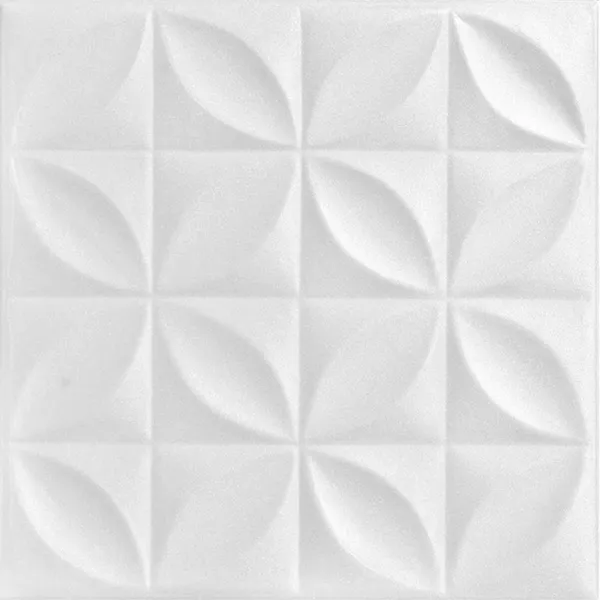 Perceptions 20-in x 20-in 8-Pack Plain White Textured Surface-mount Ceiling Tile, 8PK