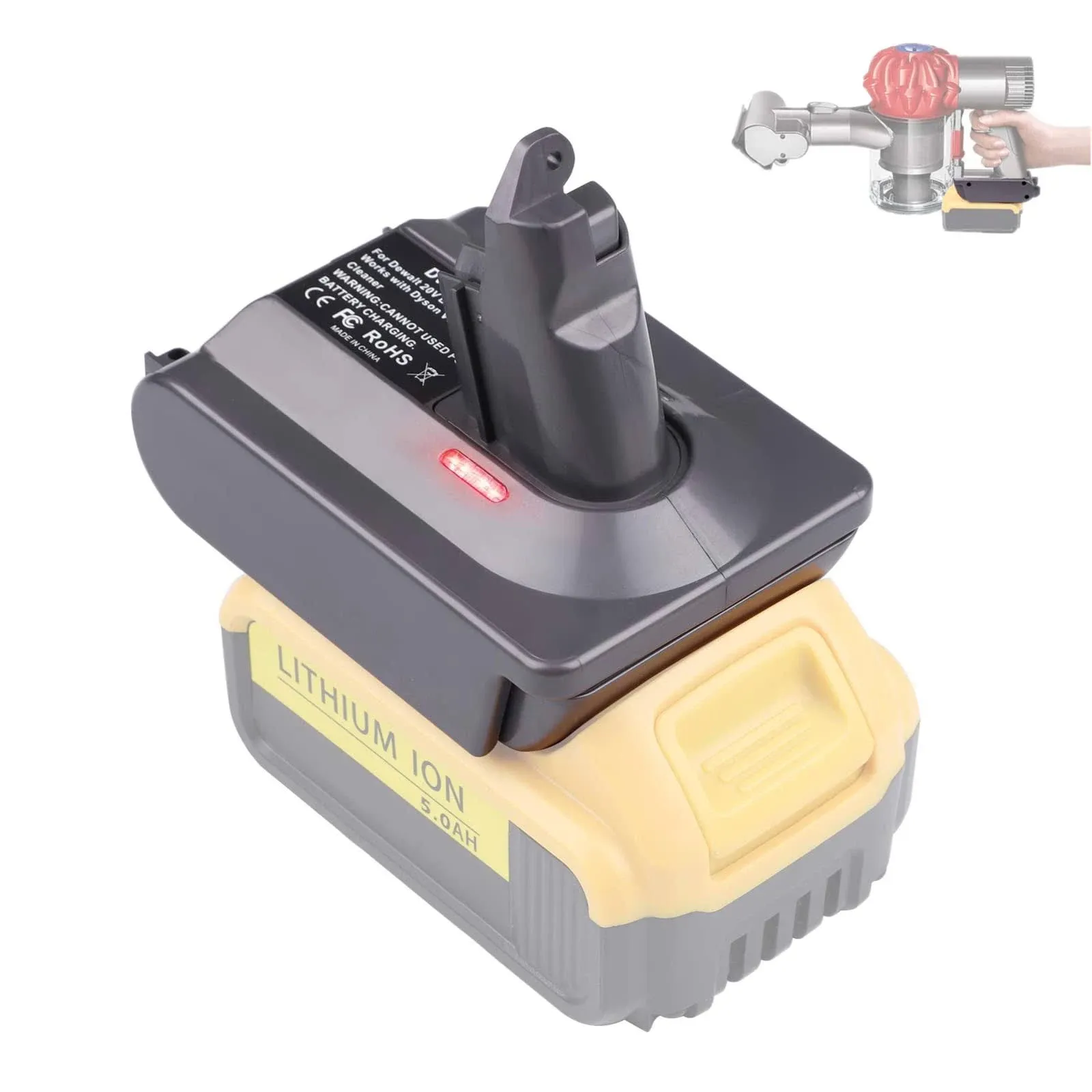 JJXNDO DW20V6 Adapter - Compatible with Dyson V6 Series Vacuum Cleaners and ...