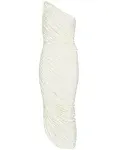 Norma Kamali Women's Diana Ruched One-Shoulder Gown - Ivory - Size Xxs