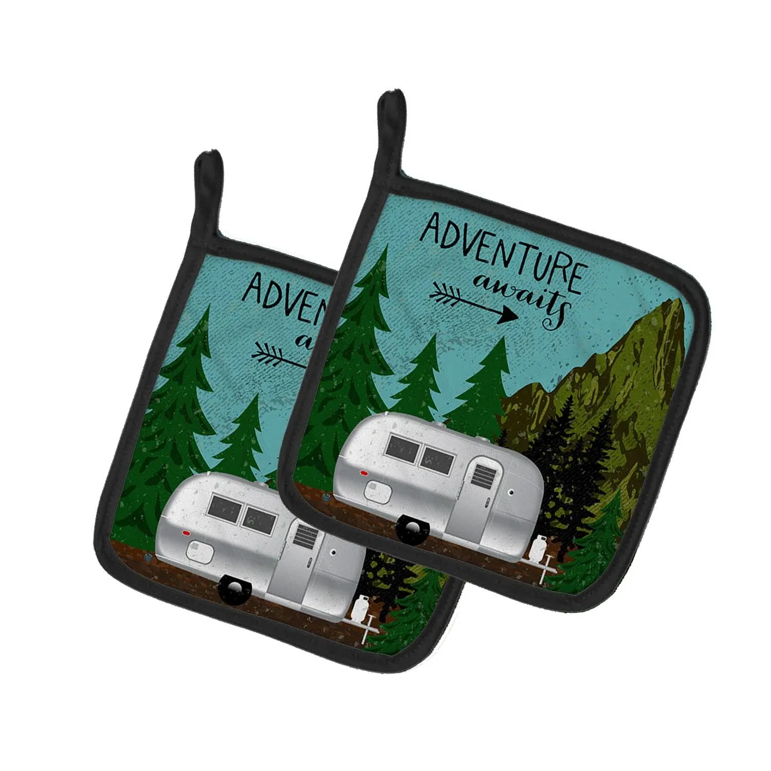 Carolines Treasures VHA3022PTHD Airstream Camper Adventure Awaits Pair of Pot Holders