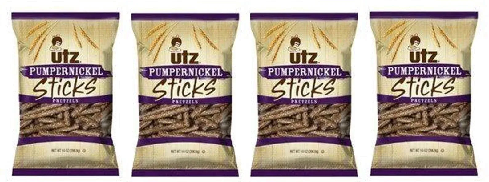 Utz Quality Foods Pumpernickel Sticks Pretzels, 14 oz. (396.6g) Bags (4 Bags)