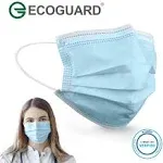 EG ECOGUARD Masks Made in USA, ASTM Level 3 Disposable Medical Grade Procedure Face Mask for Protection, 3-Ply EcoGuard B with Earloop, 50 Pack (Model No.: ECO01)