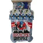 Franco Transformers Battle in Brooklyn Optimus Prime Kids Super Soft Comforter and Sheet Set with Sham, 4 Piece Twin size, (Official Licensed Product)