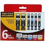 Canon PGI 225/CLI-226 PGBK/BK/C/M/Y Value 6-Pack Ink tank, Magenta/Cyan/Black/Yellow 