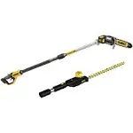 DeWalt DCPS620B-DCPH820BH 20V Max XR Brushless Lithium-Ion Cordless Pole Saw and Pole Hedge Trimmer Head with 20V Max Compatibility Bundle (Tool Only)