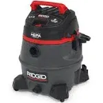 RIDGID 50368 RV2400HF Wet Dry Vacuum, 14-Gallon Shop Vacuum with Certified HEPA Filtration, 2-Stage 11.5A Motor, Casters, Pro Hose, Drain, Blower Port , Red