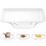 MomMed Digital Pet Scale, Portable Pet Dog Cat Scale with Hold and Tare Function, Precision Digital Scale, New Born Puppy and Kitten Scale with Tray for Puppy/Hamster/Little Bird/Rabbit, 1oz - 33lb