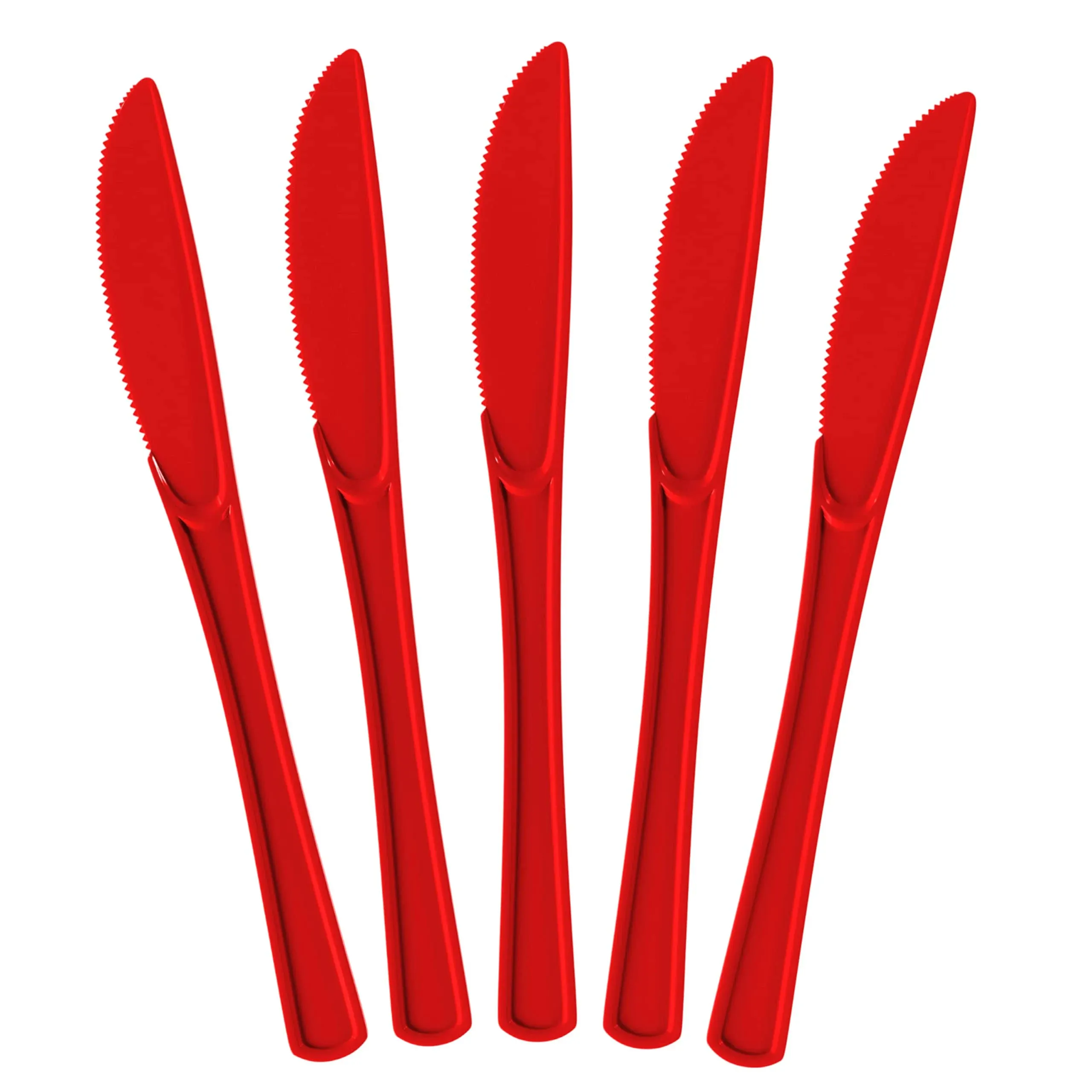 Exquisite Heavy Duty Red Disposable Plastic Knives - 50 Ct.