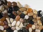 12 lbs River Rocks, Stonecreek Decorative Garden Stones for Plant Landscaping, Polished Gravel Filler Pebbles, Mixed Pebbles