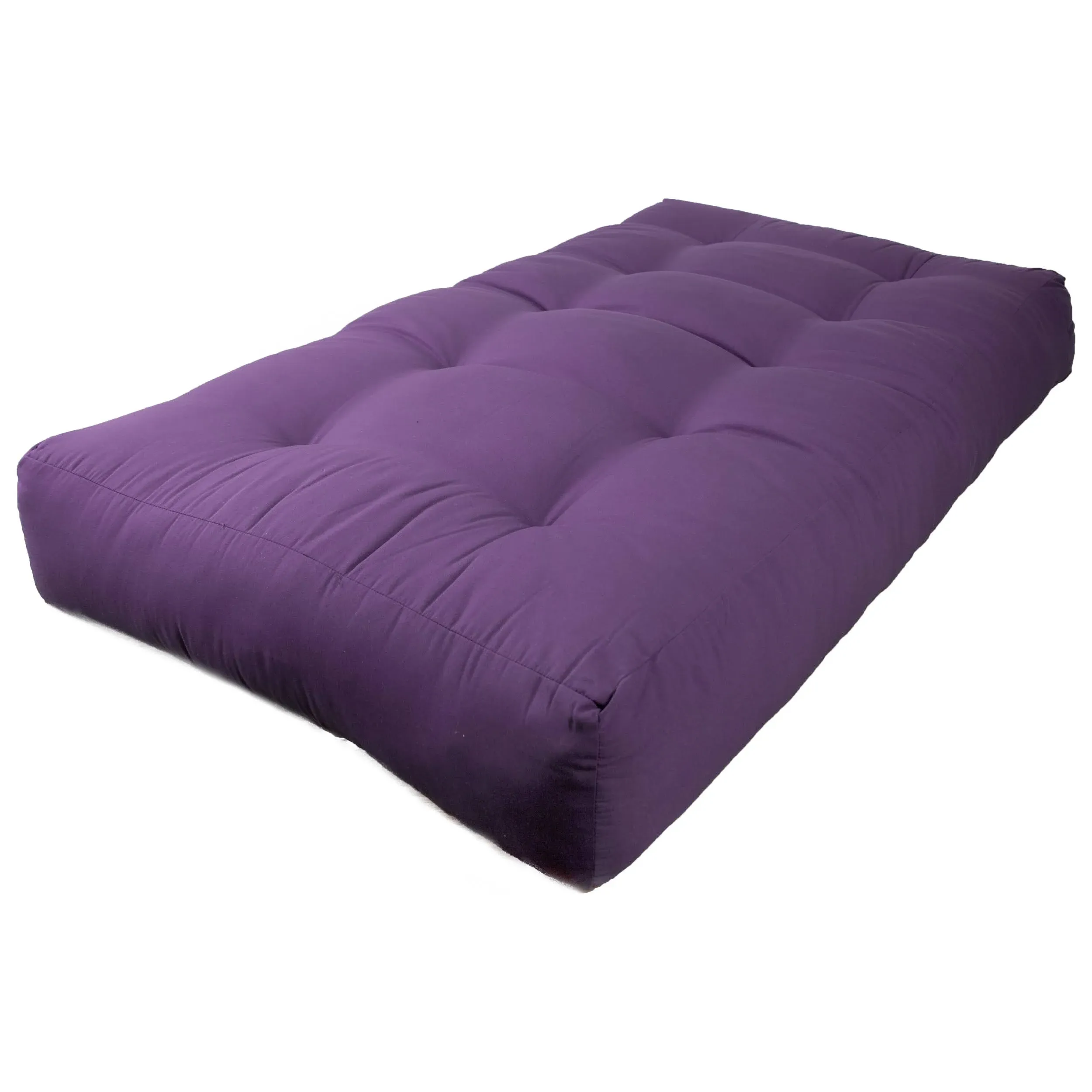 Blazing Needles 10 in. Renewal Twill Twin Size Futon Mattress Grape