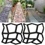 VanSmaGo 2 Packs 16.9 x 16.9 x 1.6 inch Walk Maker, Path Mate Stone Moldings Paving Pavement Concrete Molds Stepping Stone Paver Walk Way Cement