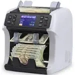 Money Counter Machine Mixed Denomination with Reject Pocket, DT800 Bank Grade Multi Currency Bill Counter, Serial Nb, 2CIS/UV/MG Counterfeit Detection, Value Counter, Sort & Print