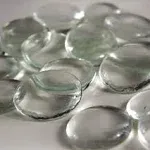 16X Jumbo LARG Clear Glass Marble GEMS VASE Filler Craft Flat Back 10oz