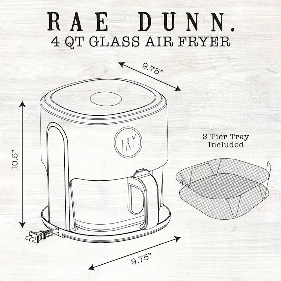 Rae Dunn 1200W 4qt Air Fryer