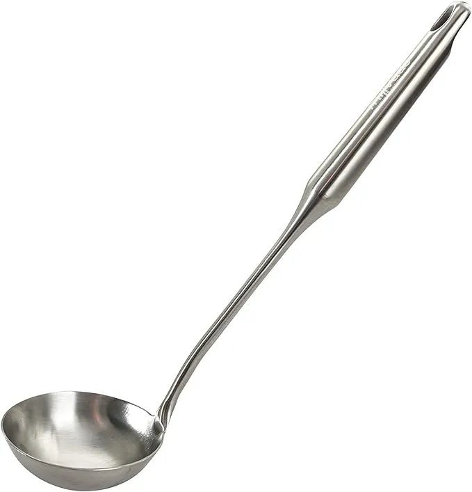 Millvado Ladle, Stainless Steel Soup Ladle, Metal Ladle for Serving or Cooking Hot Soup, Dishwasher Safe, Heavy-Duty Cookware and Kitchen Gadgets